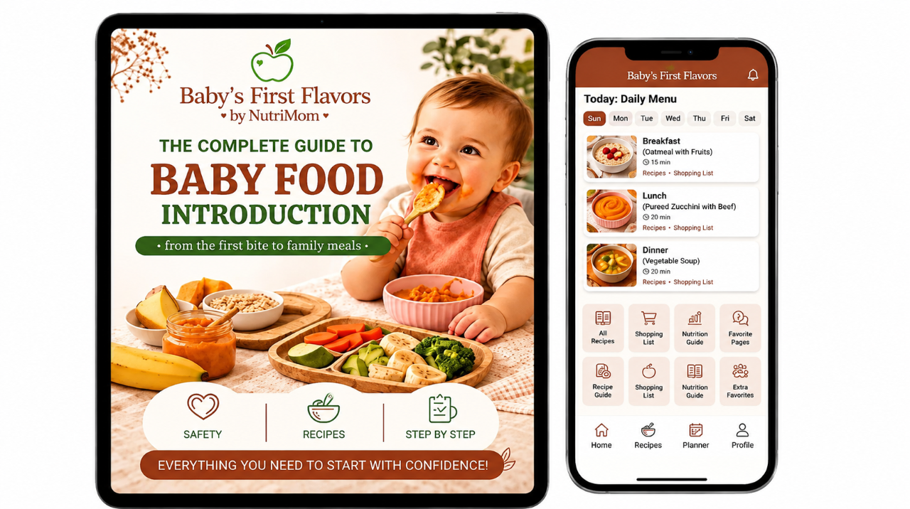 Baby's First Flavors Guide on tablet and phone