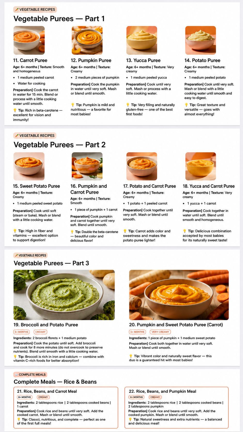 Preview: Purees and baby food by stage